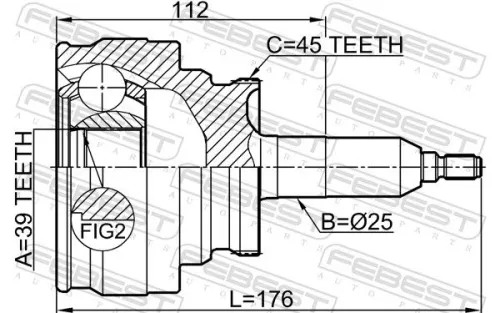 FEBEST Joint Kit, drive shaft (2110-F150)