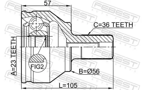 FEBEST Joint Kit, drive shaft (2110-FOCII)