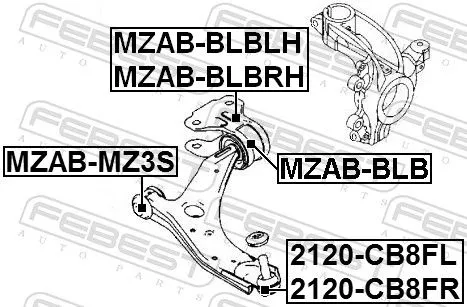 FEBEST Ball Joint (2120-CB8FL)