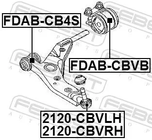 FEBEST Ball Joint (2120-CBVLH)