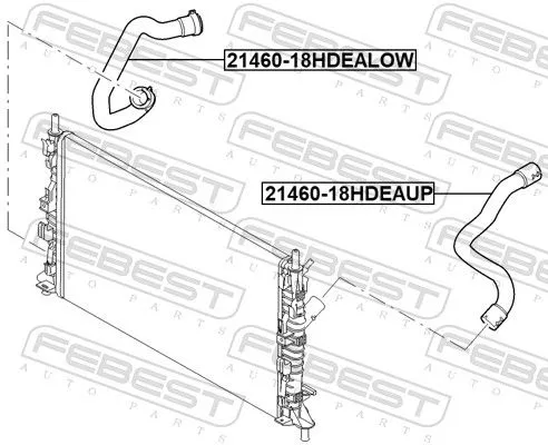 FEBEST Coolant Pipe (21460-18HDEAUP)
