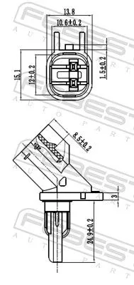 FEBEST Sensor, wheel speed (21606-002)