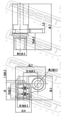 FEBEST Sensor, wheel speed (21606-009)