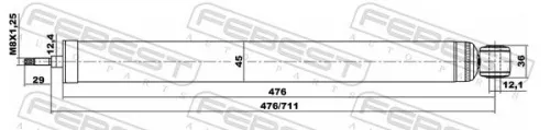 FEBEST Shock Absorber (21650805R)