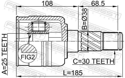 FEBEST Joint Kit, drive shaft (2211-SORLH)