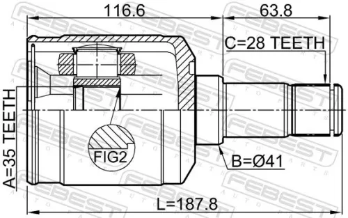 FEBEST Joint Kit, drive shaft (2211-SORMTLH)