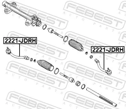 FEBEST Tie Rod End (2221-JDLH)