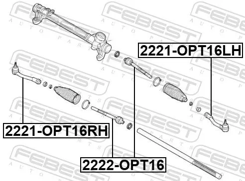 FEBEST Tie Rod End (2221-OPT16RH)