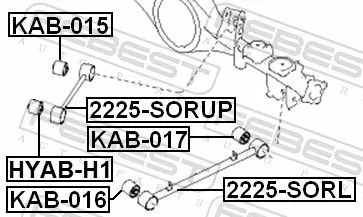 FEBEST Control/Trailing Arm, wheel suspension (2225-SORL)
