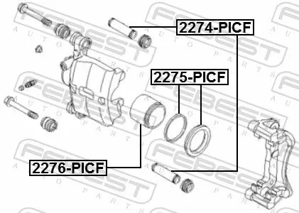 FEBEST Repair Kit, brake caliper (2275-PICF)