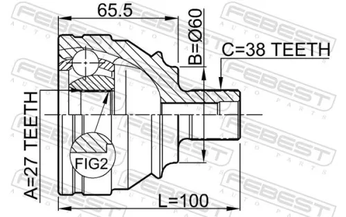 FEBEST Joint Kit, drive shaft (2310-028)
