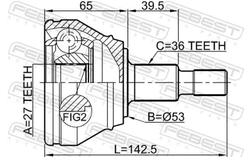 FEBEST Joint Kit, drive shaft (2310-033)