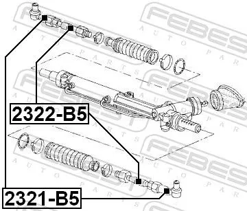 FEBEST Tie Rod End (2321-B5)