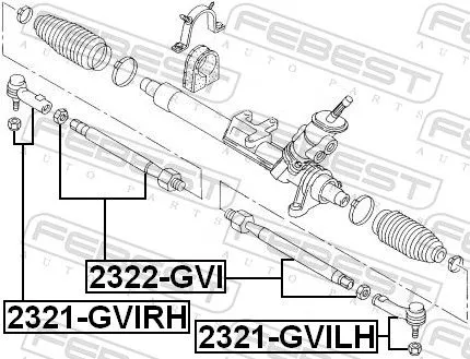 FEBEST Tie Rod End (2321-GVILH)