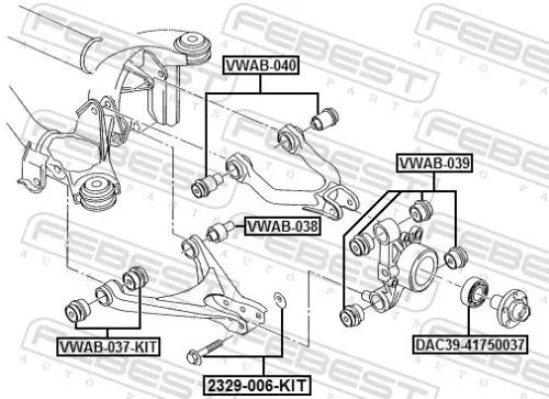 FEBEST Camber Correction Screw Set (2329-006-KIT)