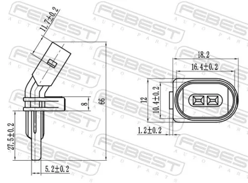 FEBEST Sensor, wheel speed (23606-005)