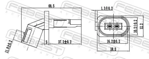 FEBEST Sensor, wheel speed (23606-017)