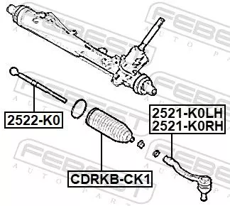 FEBEST Tie Rod End (2521-K0LH)