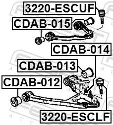FEBEST Ball Joint (3220-ESCUF)
