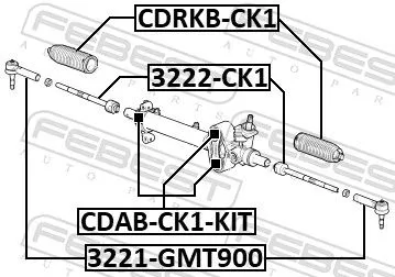FEBEST Inner Tie Rod (3222-CK1)