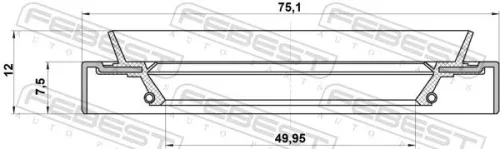 FEBEST Seal Ring, wheel hub (52757512)