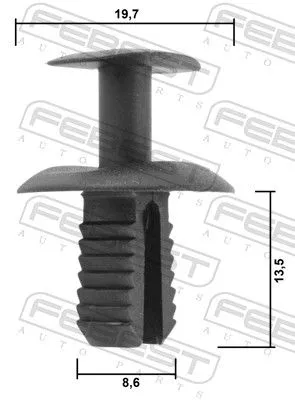 FEBEST Clip, trim/protection strip (88570-021)