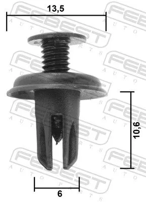 FEBEST Clip, trim/protection strip (88570-041)
