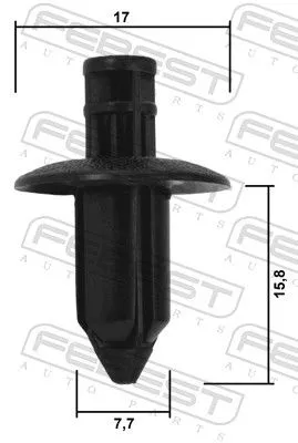 FEBEST Clip, trim/protection strip (88570-085)