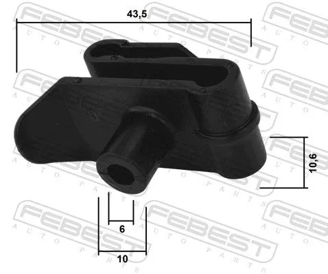 FEBEST Clip, trim/protection strip (88570-093)