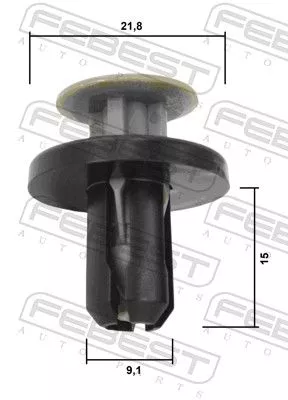FEBEST Clip, trim/protection strip (88570-094)