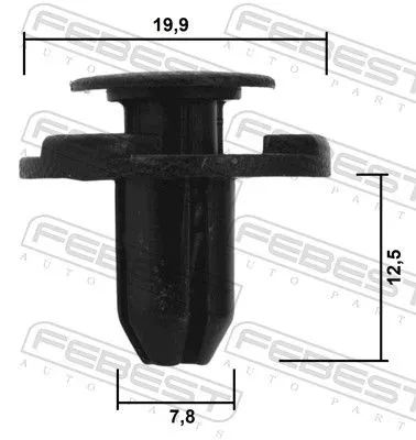 FEBEST Clip, trim/protection strip (88570-140)
