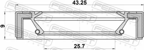 FEBEST Shaft Seal, camshaft (95GAY-27430909L)