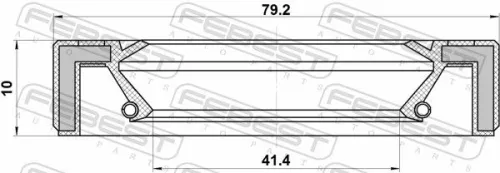 FEBEST Shaft Seal, drive shaft (95GAY-43791014C)