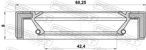 FEBEST Shaft Seal, drive shaft (95GAY-44680808L)