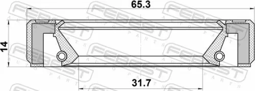 FEBEST Shaft Seal, differential (95GBS-33650914R)