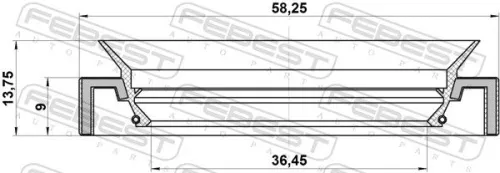 FEBEST Shaft Seal, differential (95HAY-38580914C)