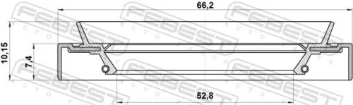 FEBEST Seal Ring, wheel hub (95HDS-54660710X)