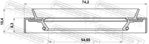 FEBEST Seal Ring, wheel hub (95HDS-56740610X)