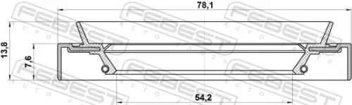 FEBEST Seal Ring, wheel hub (95HDY-56780814X)