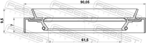 FEBEST Seal Ring, wheel hub (95HDY-63900710X)