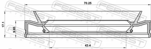 FEBEST Shaft Seal, transfer case (95HES-45701017R)