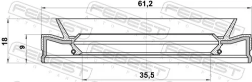 FEBEST Shaft Seal, differential (95HEY-37610918X)
