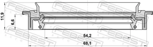FEBEST Seal Ring, wheel hub (95JDS-56680712X)