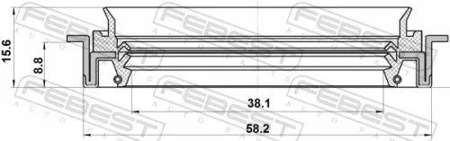 FEBEST Shaft Seal, automatic transmission (95JFZ-40581016C)