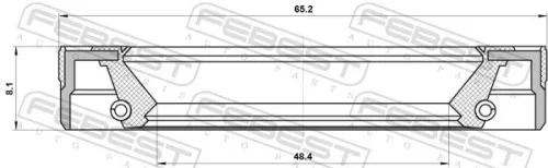 FEBEST Shaft Seal, manual transmission main shaft (95LEY-50650808C)