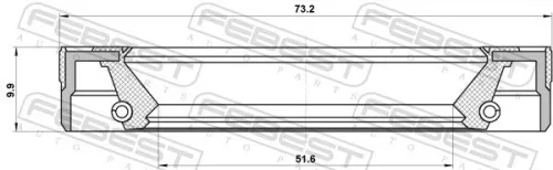 FEBEST Seal Ring, wheel hub (95LEY-53731010U)