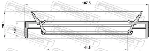 FEBEST Shaft Seal, differential (95MES-461071120C)