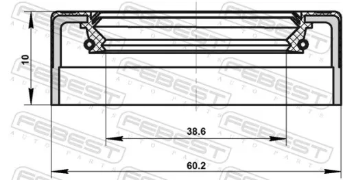 FEBEST Shaft Seal, manual transmission main shaft (95NEY-40601012C)
