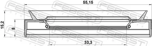 FEBEST Shaft Seal, drive shaft (95PEY-35550815C)
