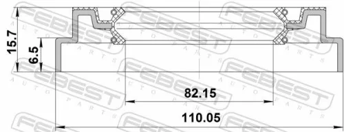 FEBEST Seal Ring, wheel hub (95QDS-841100716X)